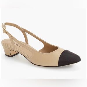 NWOT Vaneli 'Aliz' Slingback Pump, PUDDING NAPPA W/BLACK FABRIC - 8